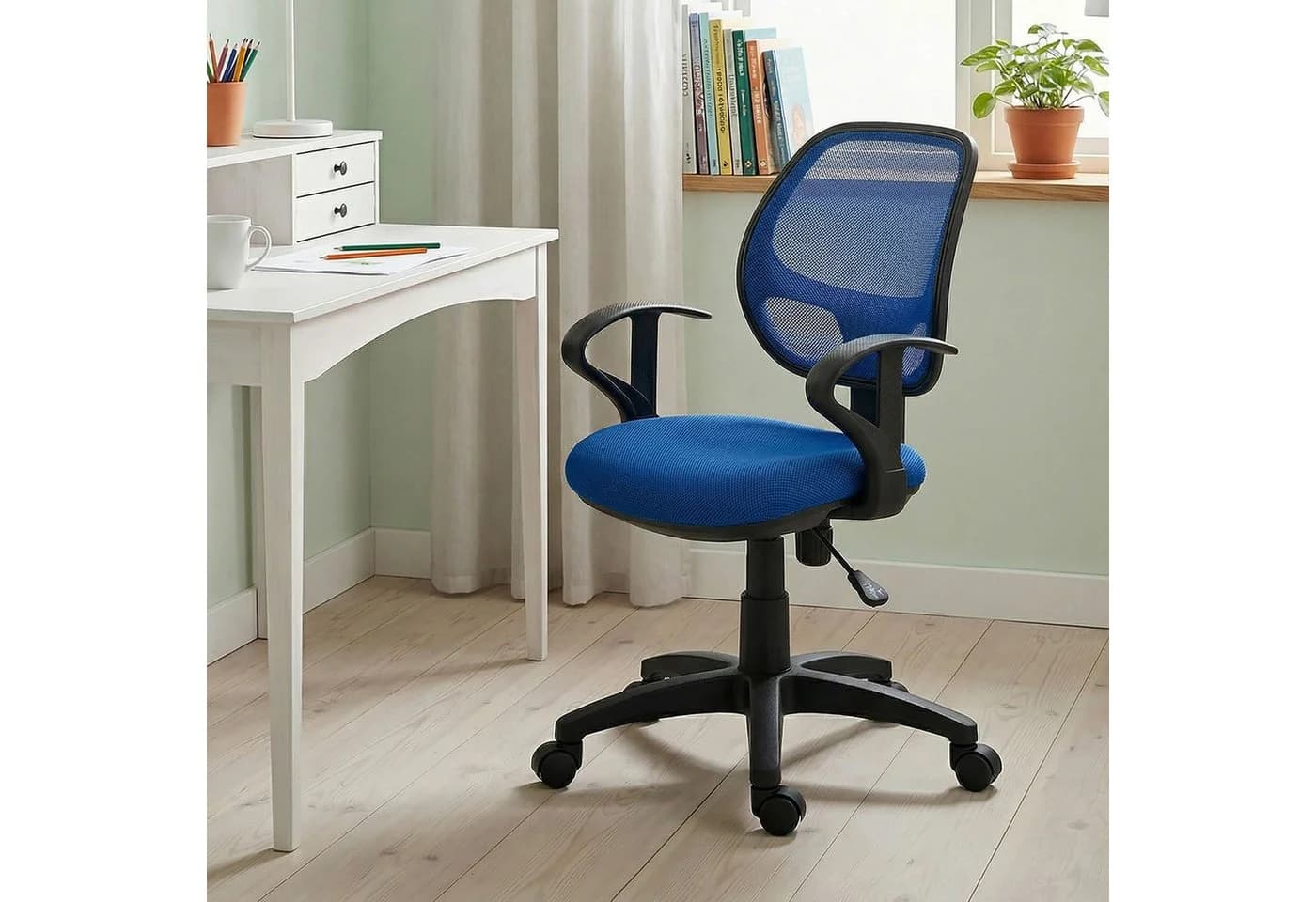 IDIMEX Drehstuhl COOL Kinderstuhl Blau Ergonomisch Höhenverstellbar - Bild 2
