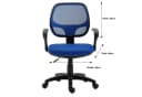 IDIMEX Drehstuhl COOL Kinderstuhl Blau Ergonomisch Höhenverstellbar Bild 3