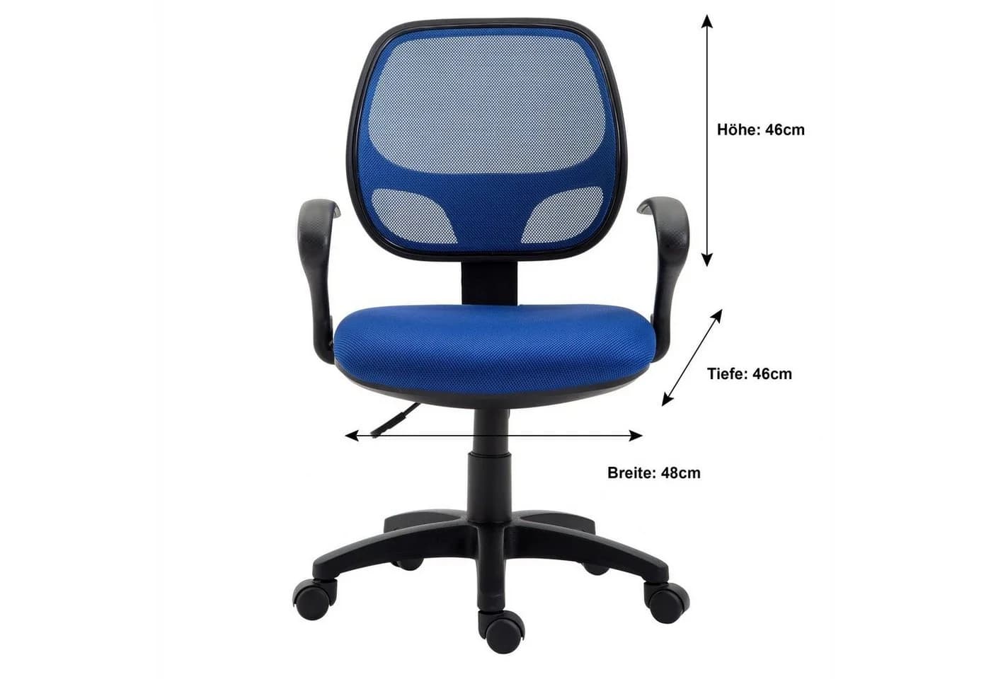 IDIMEX Drehstuhl COOL Kinderstuhl Blau Ergonomisch Höhenverstellbar - Bild 3
