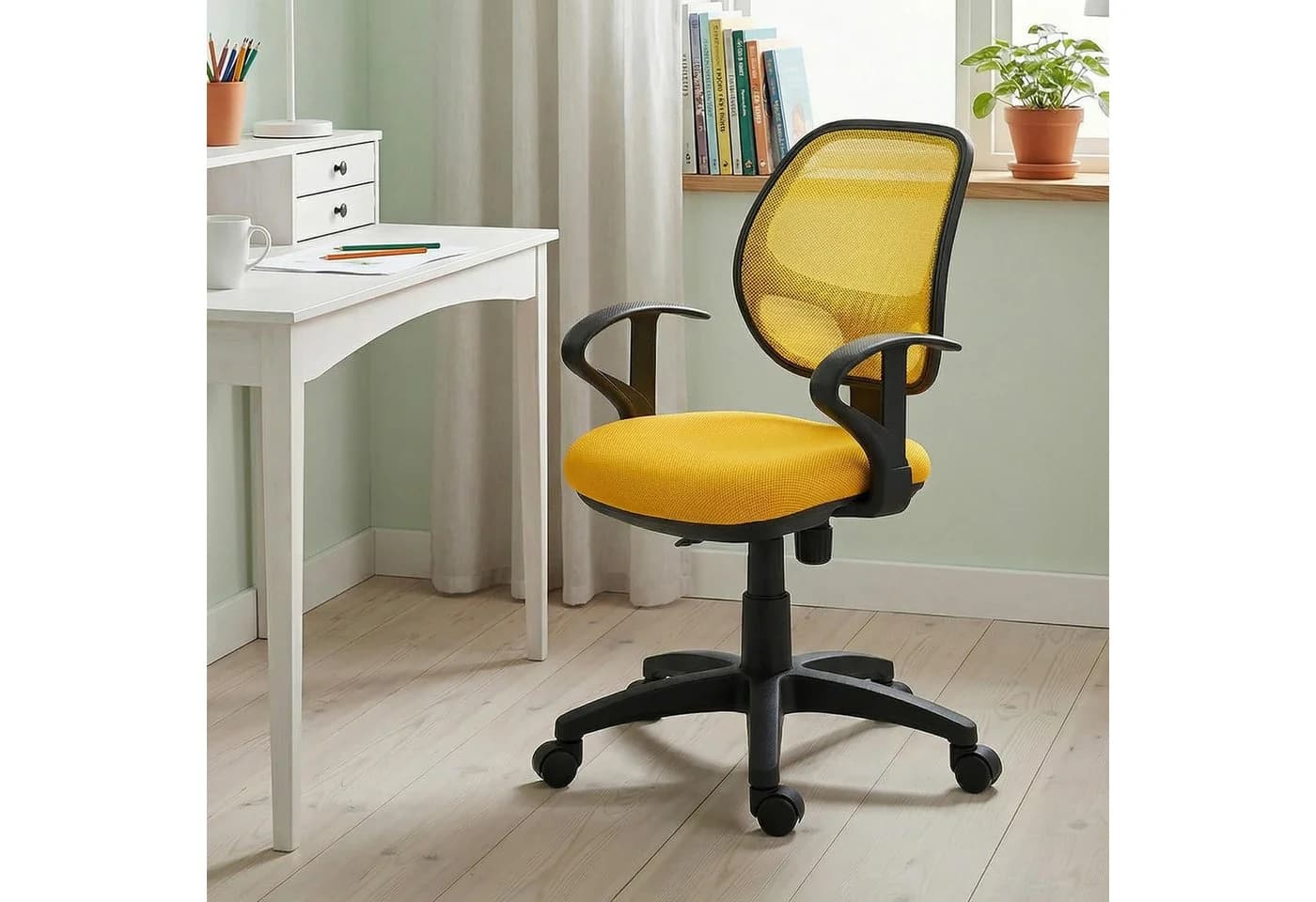 IDIMEX Kinder-Schreibtischstuhl COOL Gelb Ergonomisch Höhenverstellbar - Bild 2