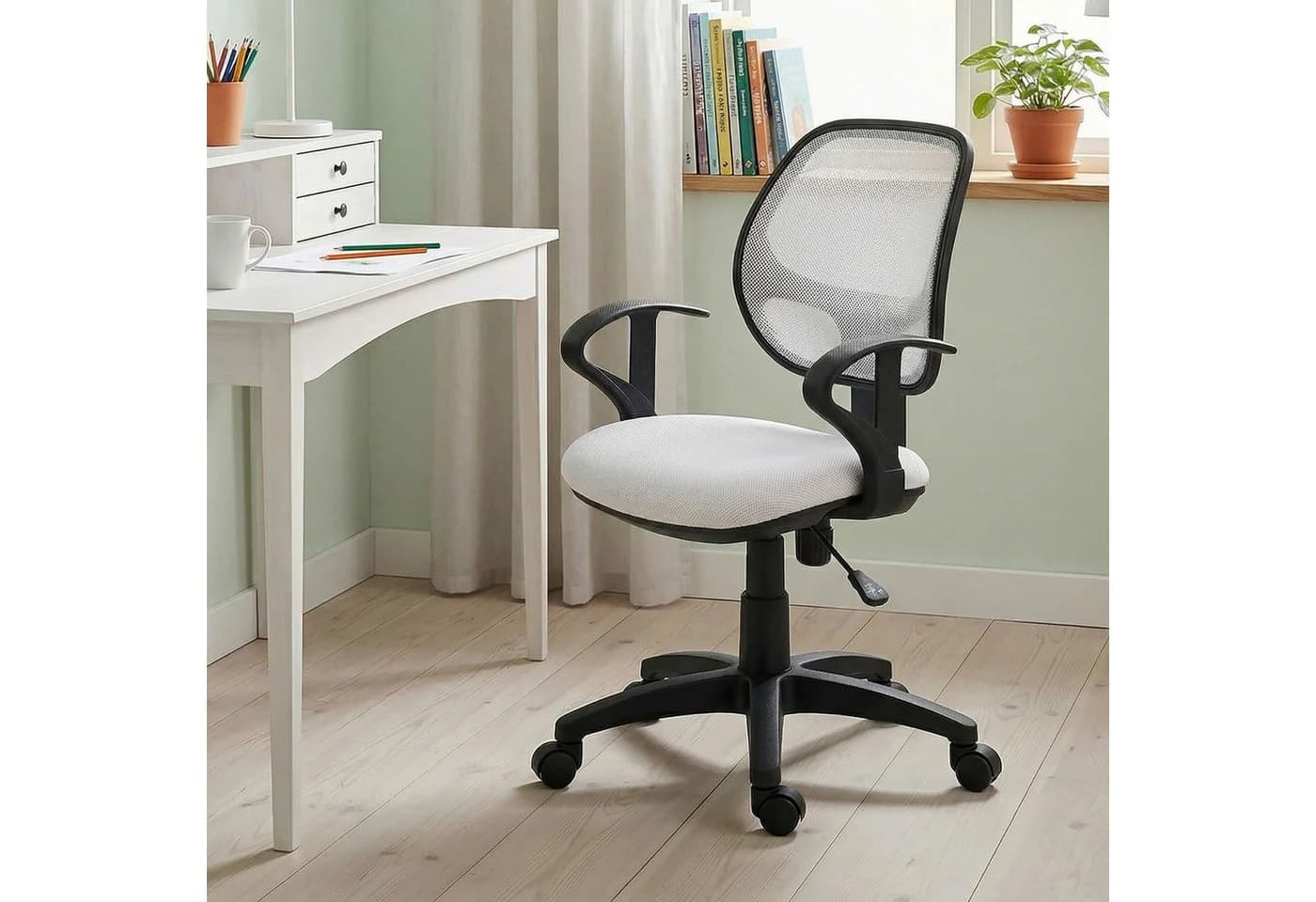 IDIMEX Kinder Schreibtischstuhl COOL Weiß Ergonomisch Höhenverstellbar - Bild 2