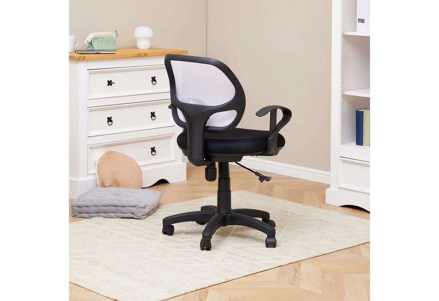IDIMEX Kinderdrehstuhl COOL Schwarz/Weiß Ergonomisch Höhenverstellbar - Bild 4
