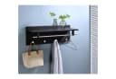 IDIMEX Wandgarderobe ULF Schwarz mit 4 Haken und Hutablage Bild 1