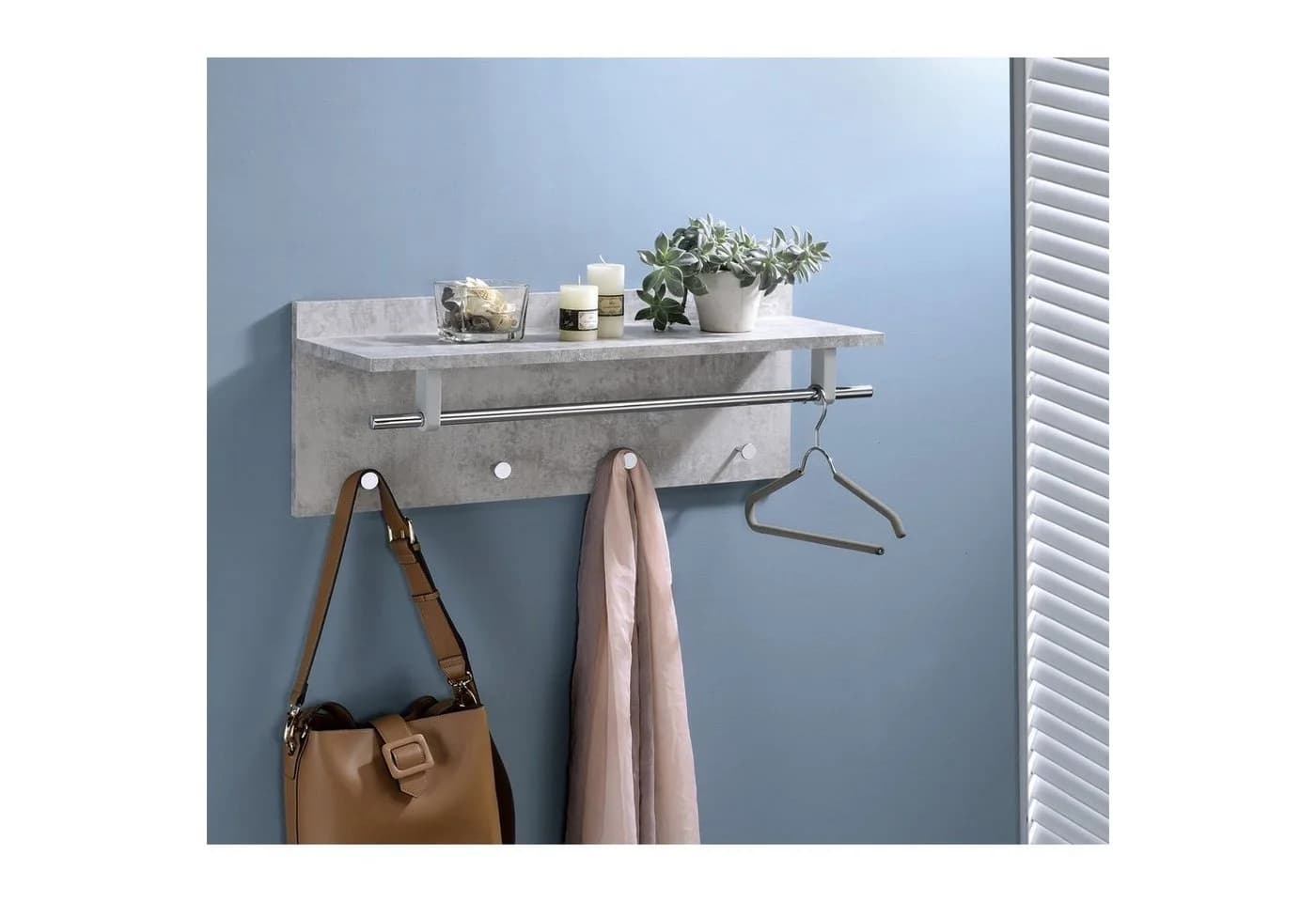 IDIMEX Garderobenhalter ULF Wandgarderobe Betonoptik mit 4 Haken