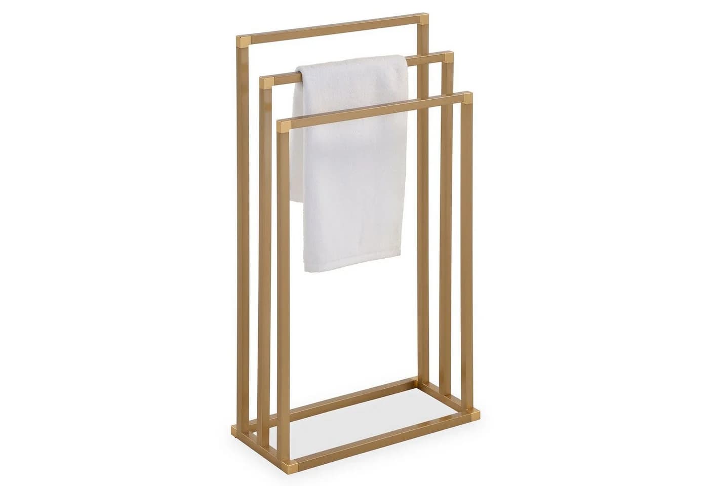 IDIMEX Handtuchständer KUNO Freistehend 3 Stangen Metall Gold - Bild 3