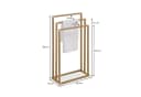 IDIMEX Handtuchständer KUNO Freistehend 3 Stangen Metall Gold Bild 4