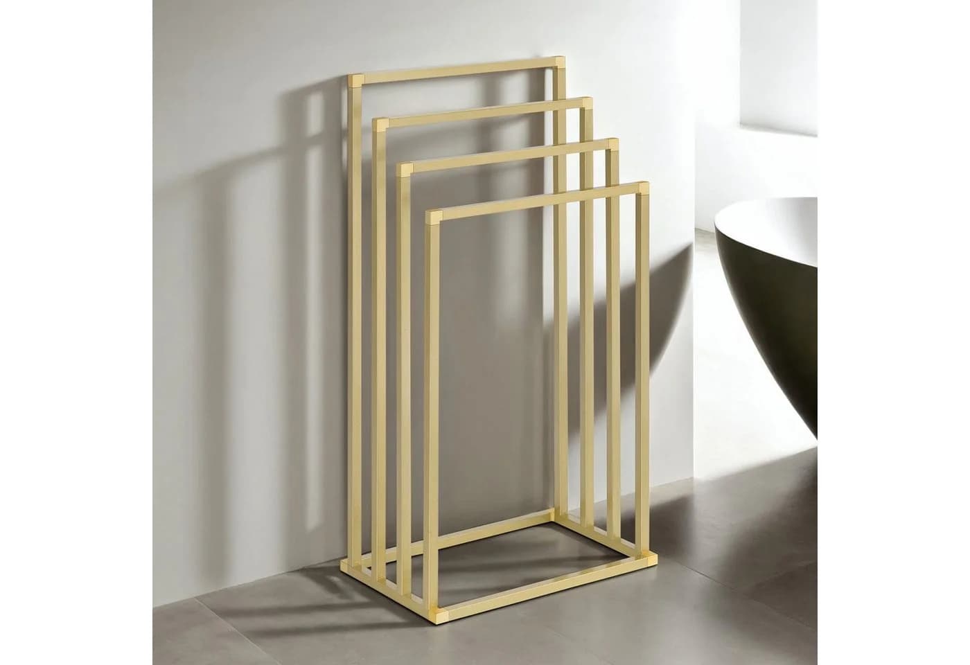 IDIMEX Handtuchständer SENZA 4 Stangen Metall Gold - Bild 3