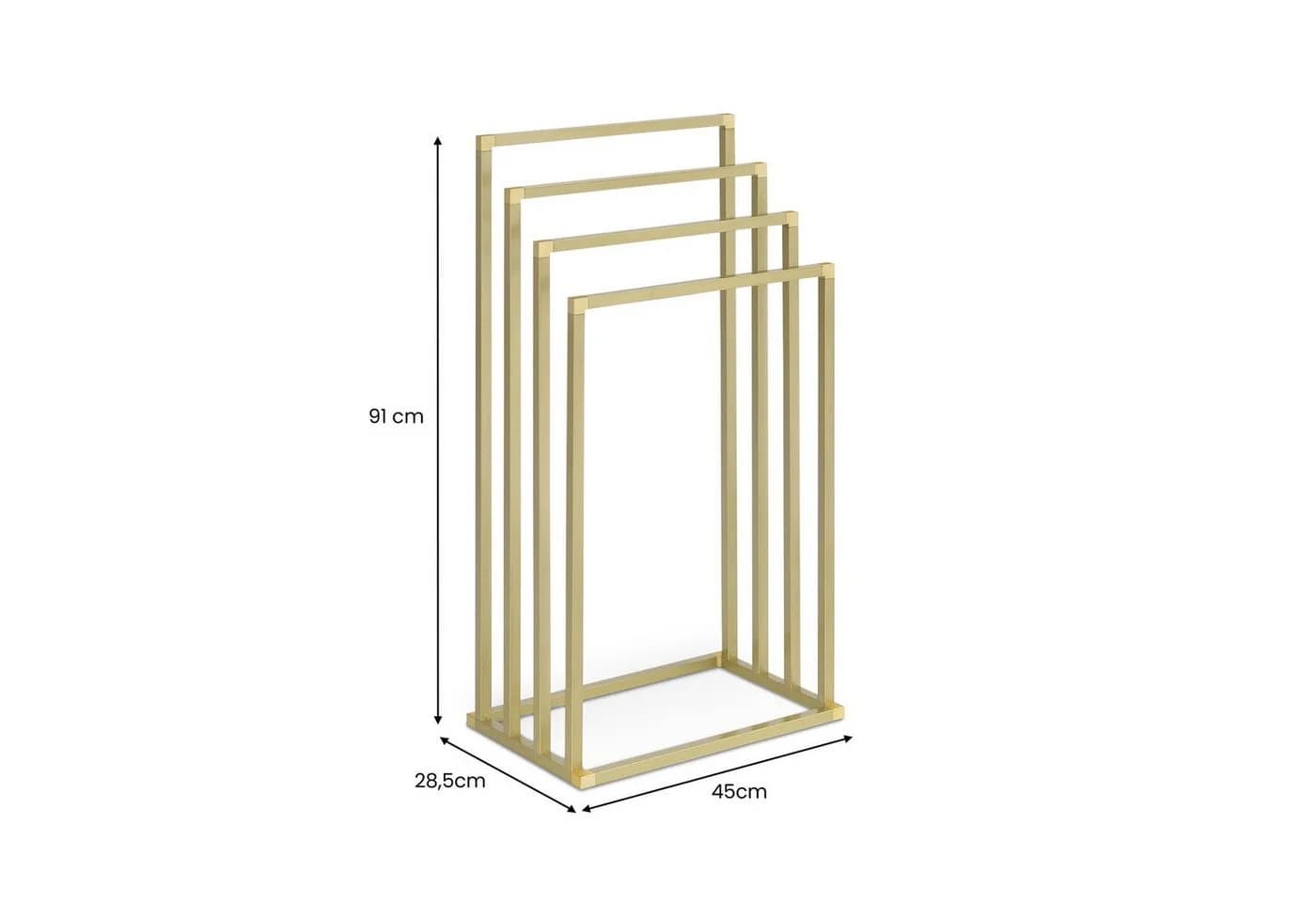 IDIMEX Handtuchständer SENZA 4 Stangen Metall Gold - Bild 4