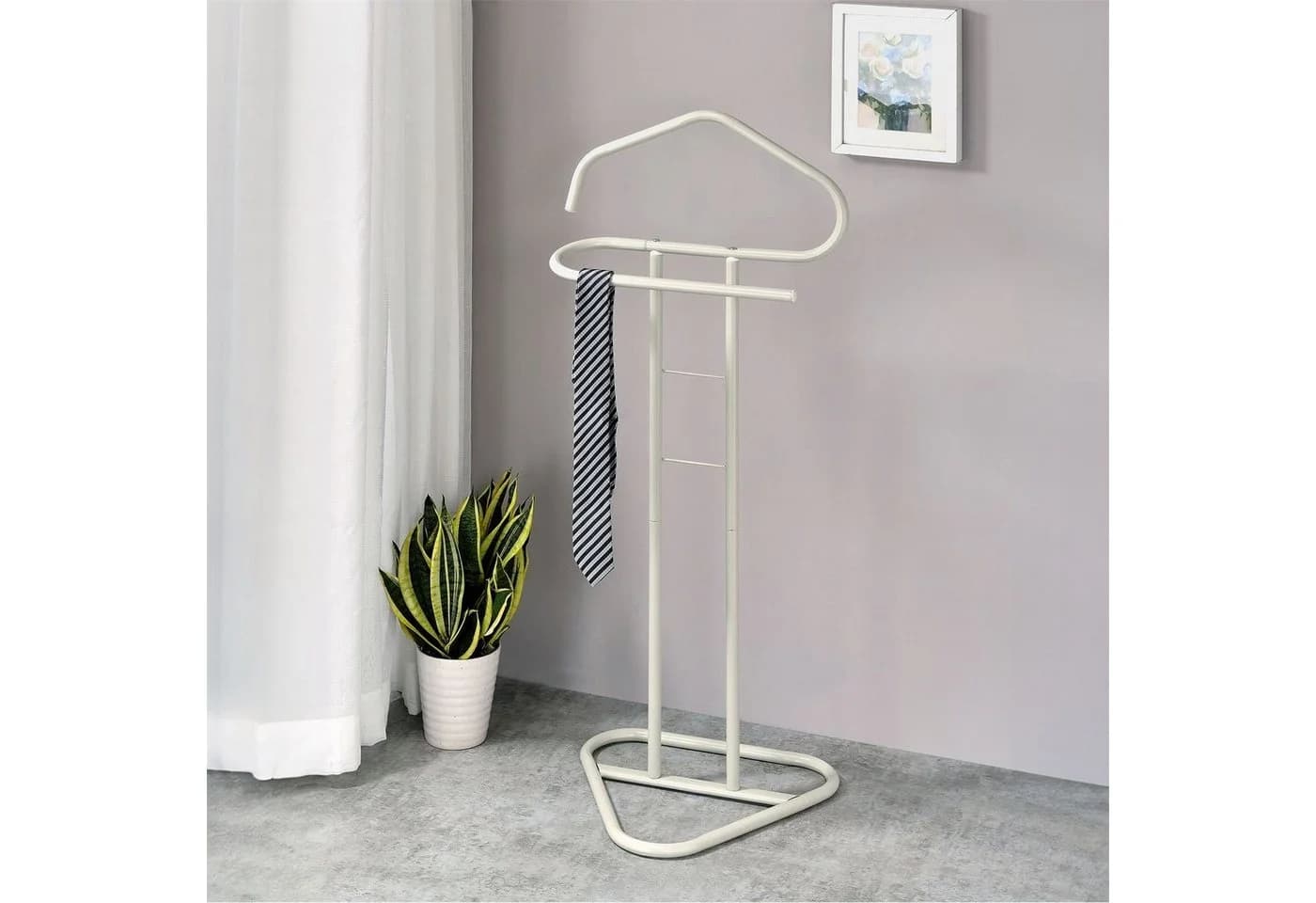 IDIMEX Herrendiener CAMILO Beige Metall mit Hosenbügel