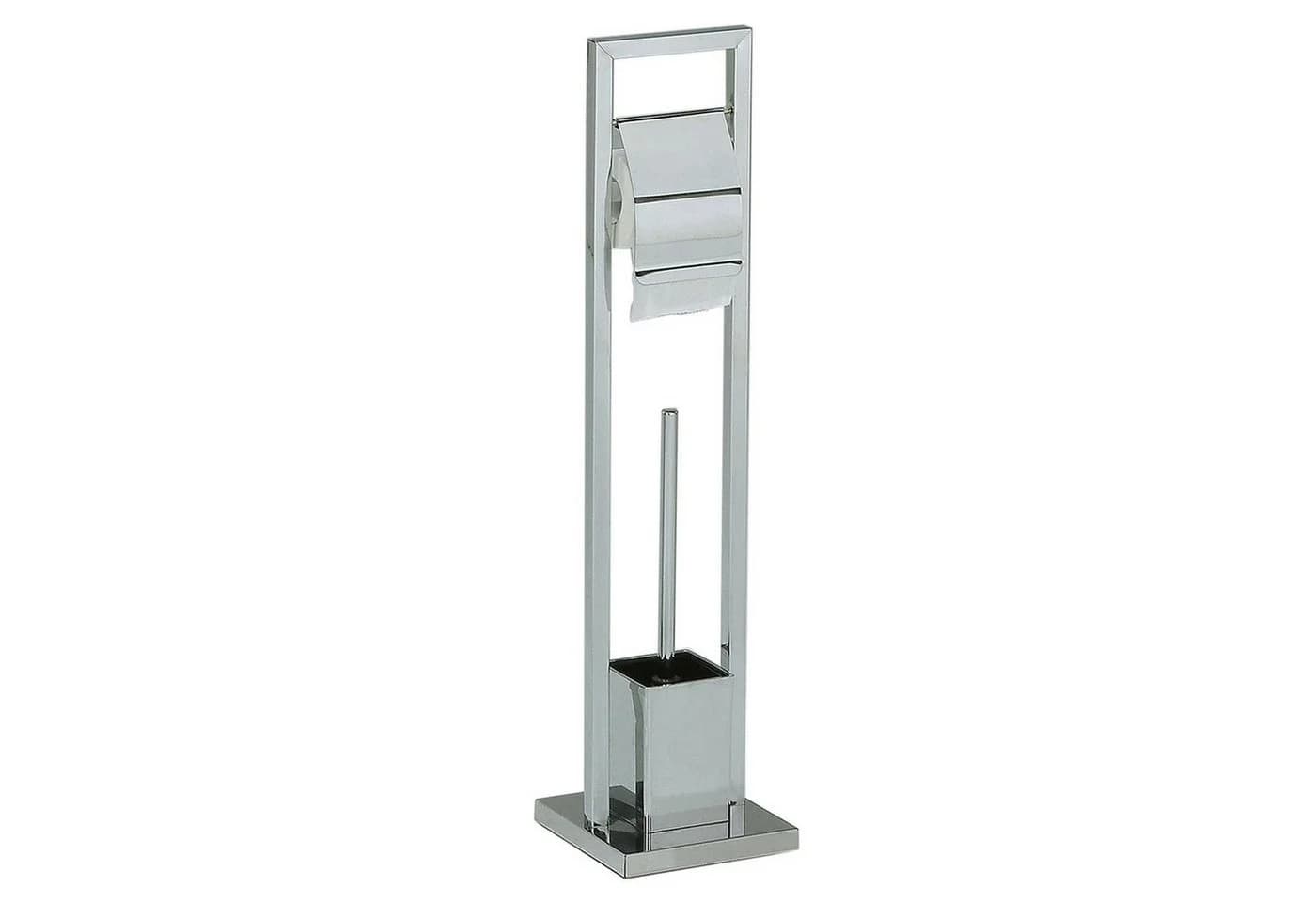 IDIMEX Toilettenpapierhalter TOMA WC Garnitur Silber - Bild 2