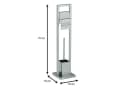 IDIMEX Toilettenpapierhalter TOMA WC Garnitur Silber Bild 3