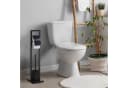IDIMEX Toilettenpapierhalter TOMA WC Garnitur Schwarz Metall Bild 1