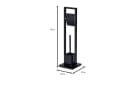 IDIMEX Toilettenpapierhalter TOMA WC Garnitur Schwarz Metall Bild 3