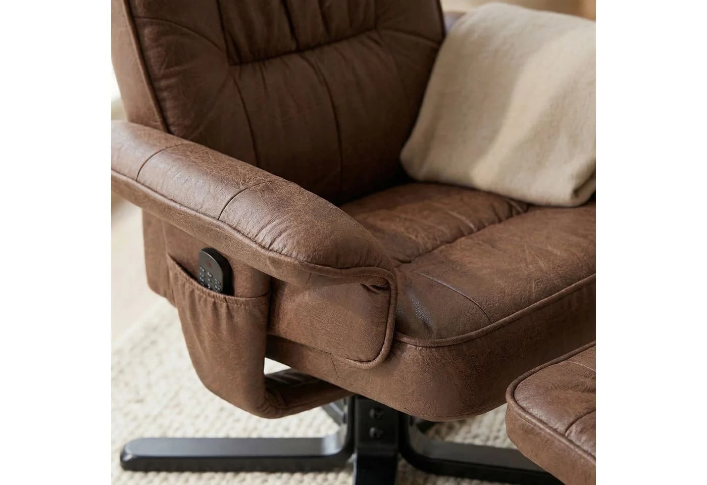 IDIMEX Relaxsessel CHARLY mit Hocker, TV-Sessel neigungsverstellbar braun - Bild 3