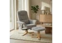 IDIMEX Relaxsessel CHARLY grau mit Hocker neigungsverstellbar Bild 2