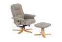 IDIMEX Relaxsessel CHARLY grau mit Hocker neigungsverstellbar Bild 3