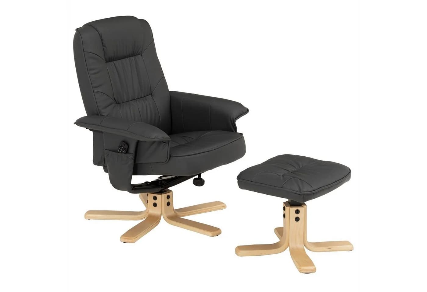 IDIMEX Relaxsessel CHARLY grau mit Hocker neigungsverstellbar - Bild 4
