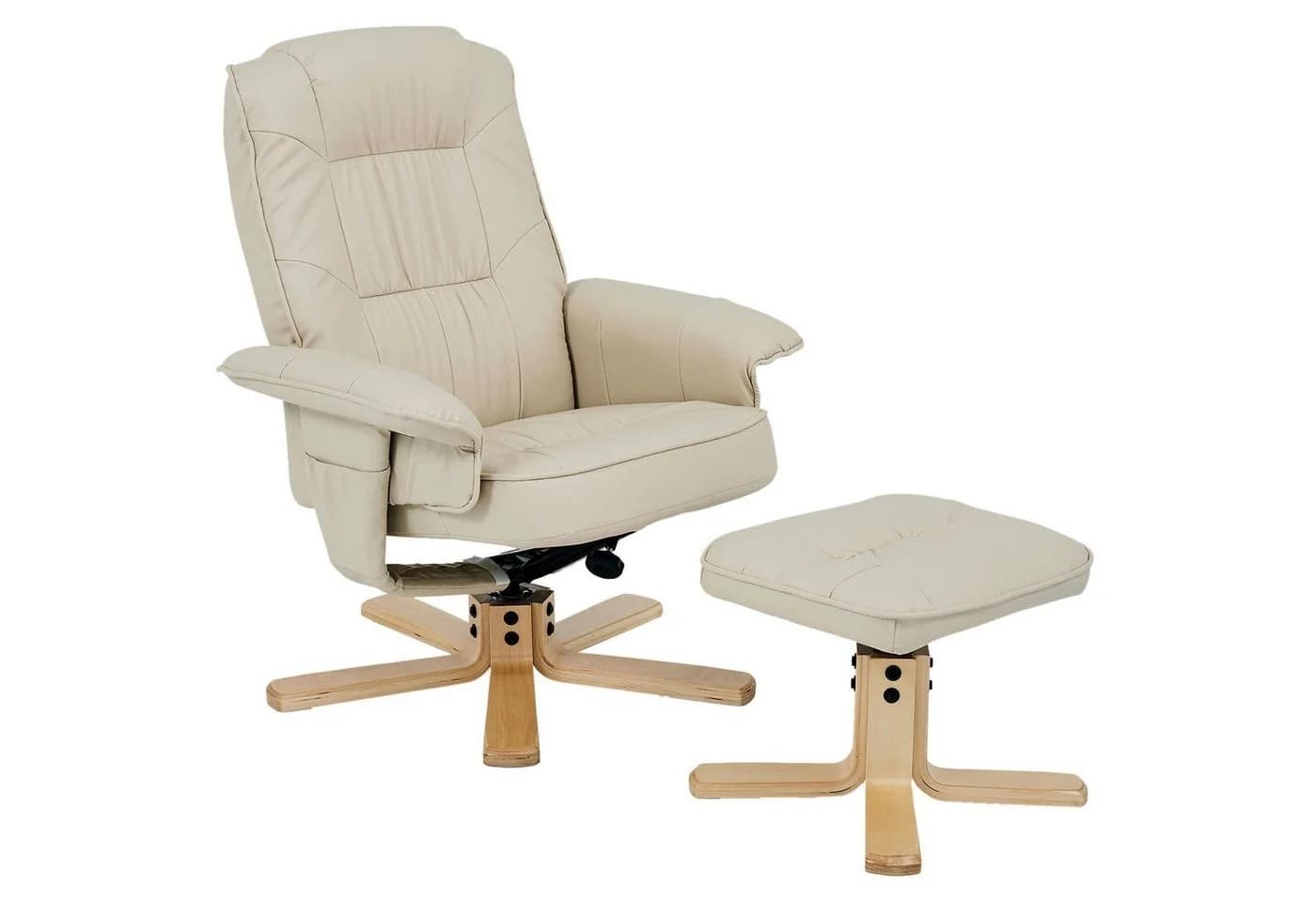 IDIMEX Relaxsessel CHARLY Beige mit Hocker neigungsverstellbar - Bild 4
