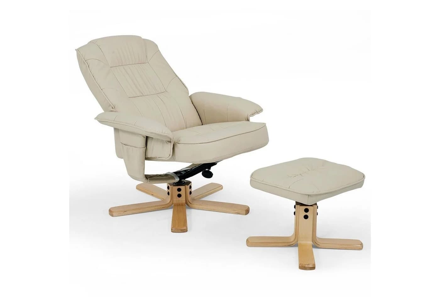 IDIMEX Relaxsessel CHARLY Beige mit Hocker neigungsverstellbar - Bild 5
