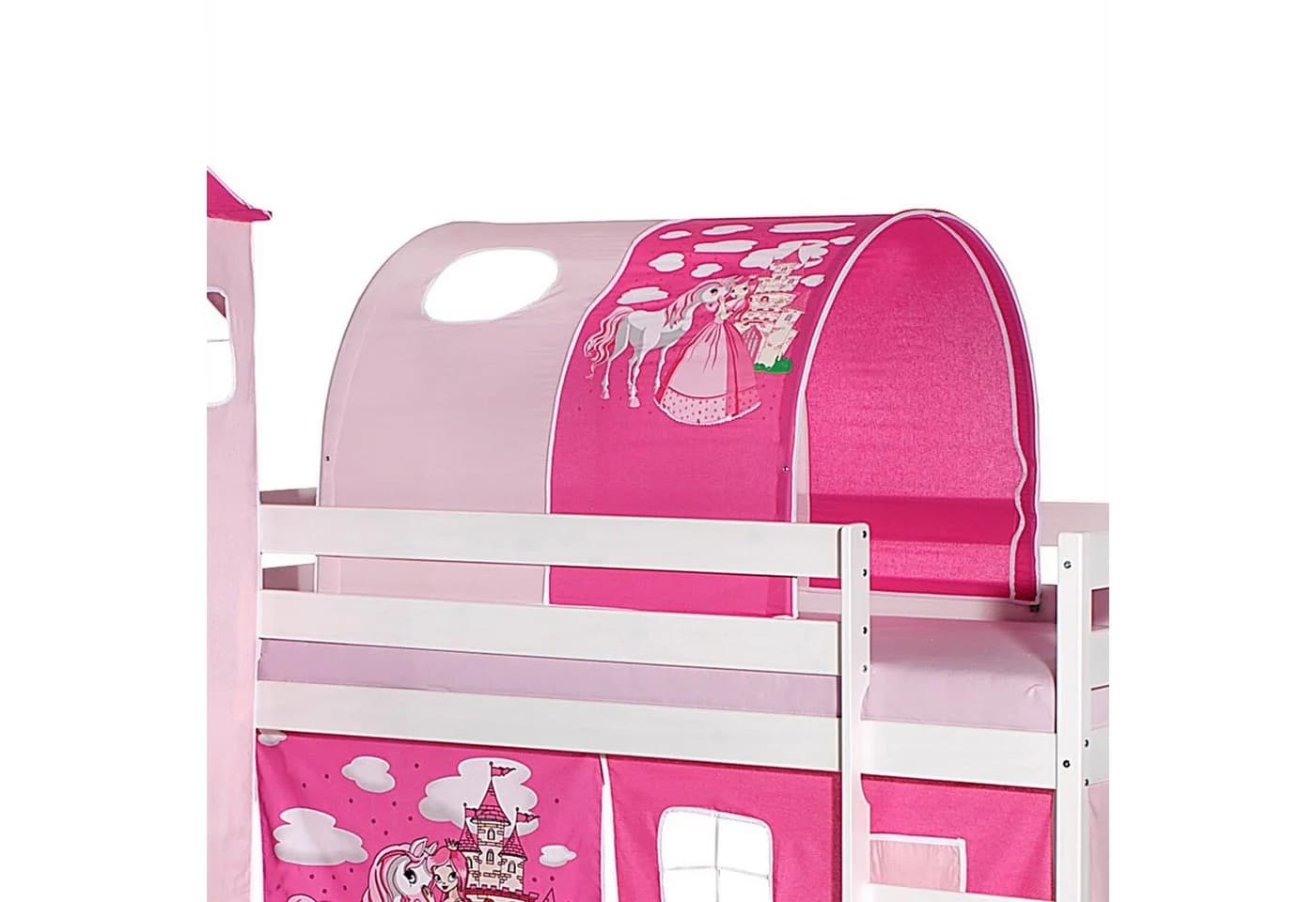 IDIMEX Bettunnel PRINZESSIN pink/rosa mit Sichtfenster