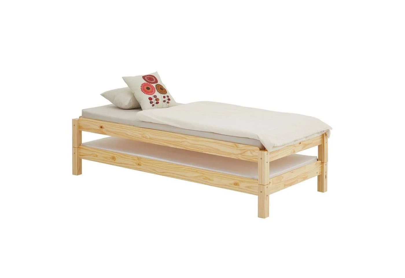 IDIMEX Funktionsbett RINO Stapelbett aus Massivholz Natur