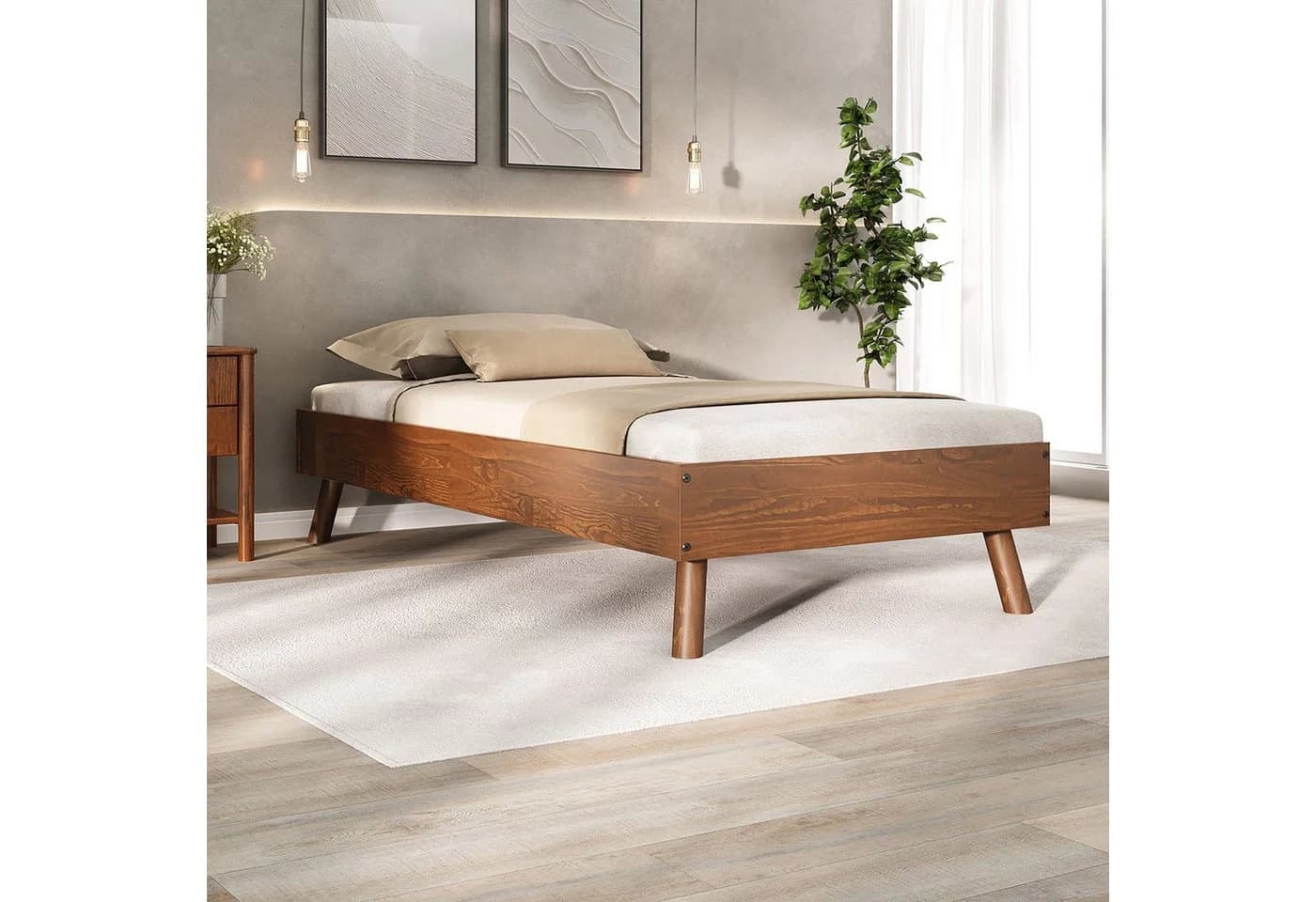 IDIMEX Futonbett KARRI Einzellbett 90x200 cm Massivholz Kastanie - Bild 2