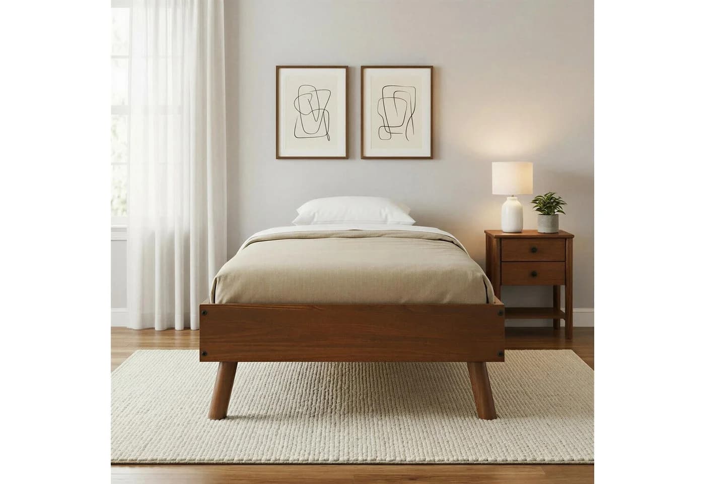 IDIMEX Futonbett KARRI Einzelbett Massivholz Kastanie - Bild 2