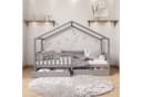 IDIMEX Kinderbett ELEA Hausbett Grau Massivholz Schubladen Bild 1