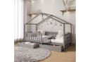 IDIMEX Kinderbett ELEA Hausbett Grau Massivholz Schubladen Bild 2