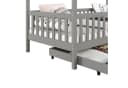 IDIMEX Kinderbett ELEA Hausbett Grau Massivholz Schubladen Bild 5