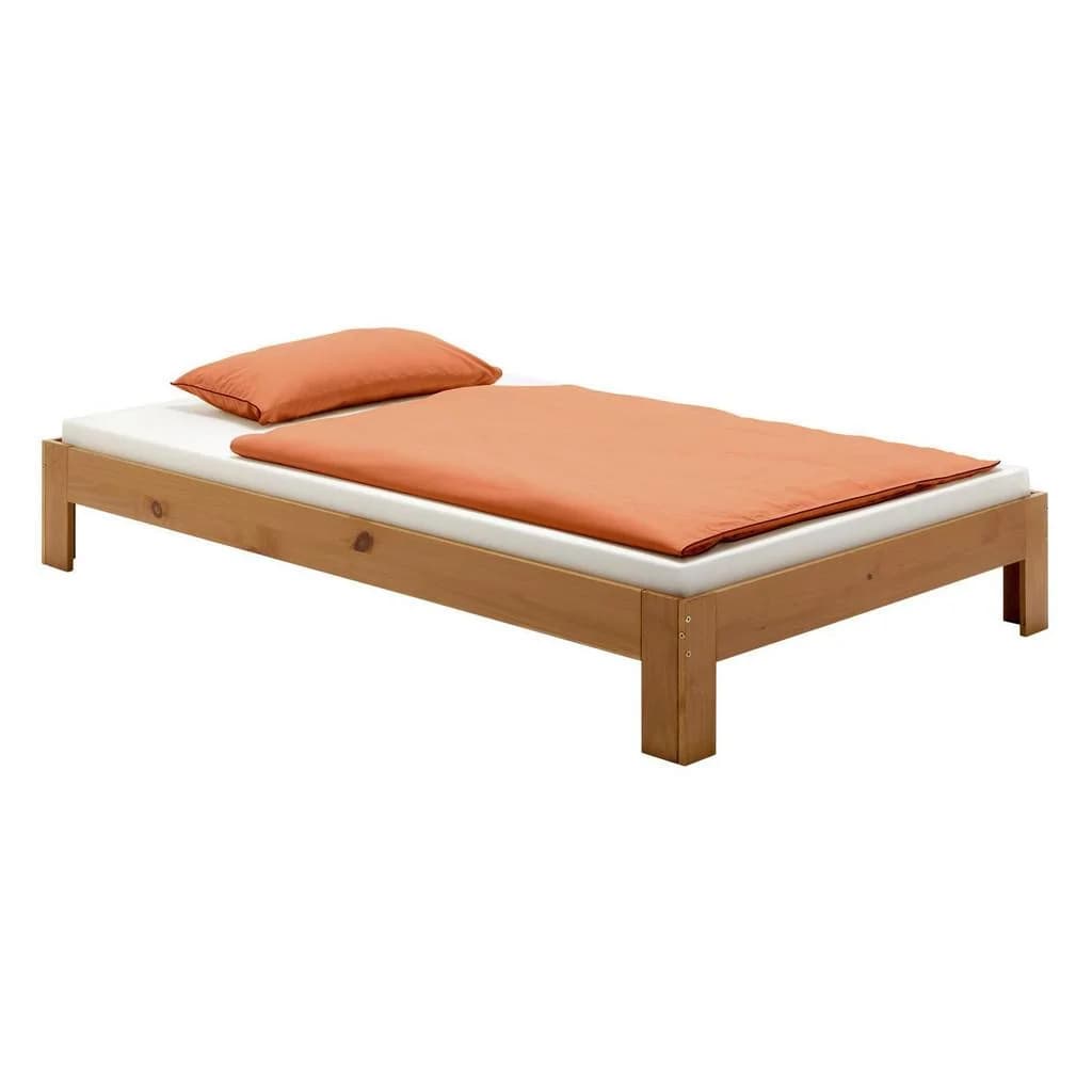 Idimex Futonbett Thomas Beige Massivholz Vintage
