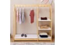 IDIMEX Kinderkleiderschrank SALLY Garderobe Haus Design 4 Ablagen Weiß/Natur Bild 1