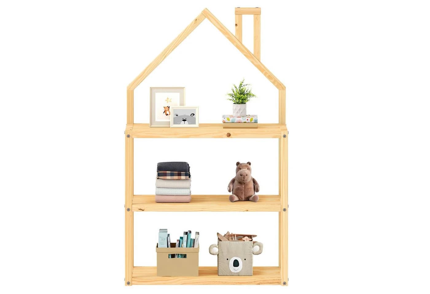 IDIMEX Kinderregal LENISE Hausform Natur Massivholz Kiefer - Bild 4