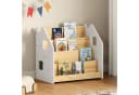 IDIMEX Kinderregal BRUNO Bücherregal Montessori Natur/Weiß Massivholz Bild 2