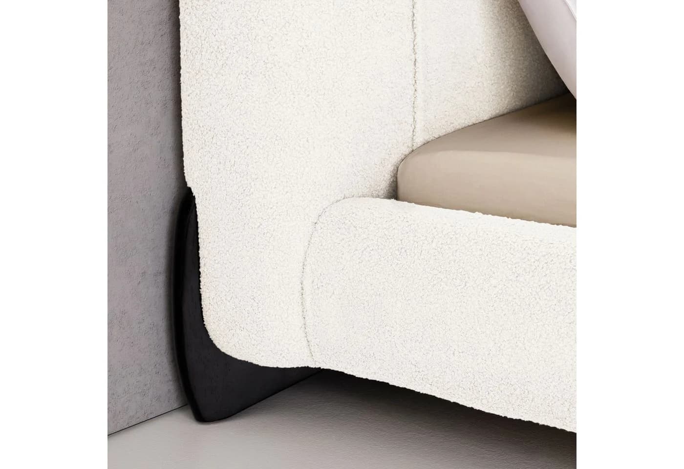 IDIMEX Polsterbett PATERNA 180x200 cm mit Lattenrost und Polsterung Bouclé Stoff - Bild 4