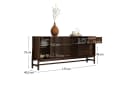 IDIMEX Sideboard ADAMO Kommode 175 cm Massivholz Nussbaum Bild 5