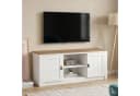 IDIMEX Lowboard BOLTON TV Weiß/Braun Massivholz Landhausstil Bild 2