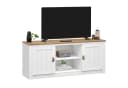 IDIMEX Lowboard BOLTON TV Weiß/Braun Massivholz Landhausstil Bild 3
