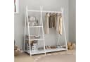 IDIMEX Kinderkleiderschrank LOTTE Weiß Massivholz 4 Ablageböden Bild 1