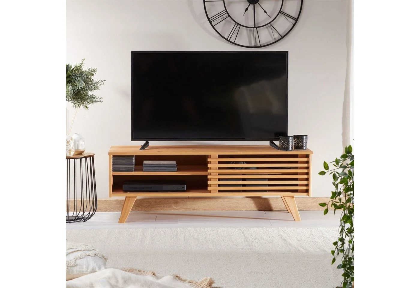 IDIMEX Lowboard SEAN TV Kommode Massivholz Eiche Finish - Bild 2