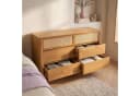 IDIMEX Kommode CEFIRA Massivholz 6 Schubladen Rattan Eiche Finish Bild 3
