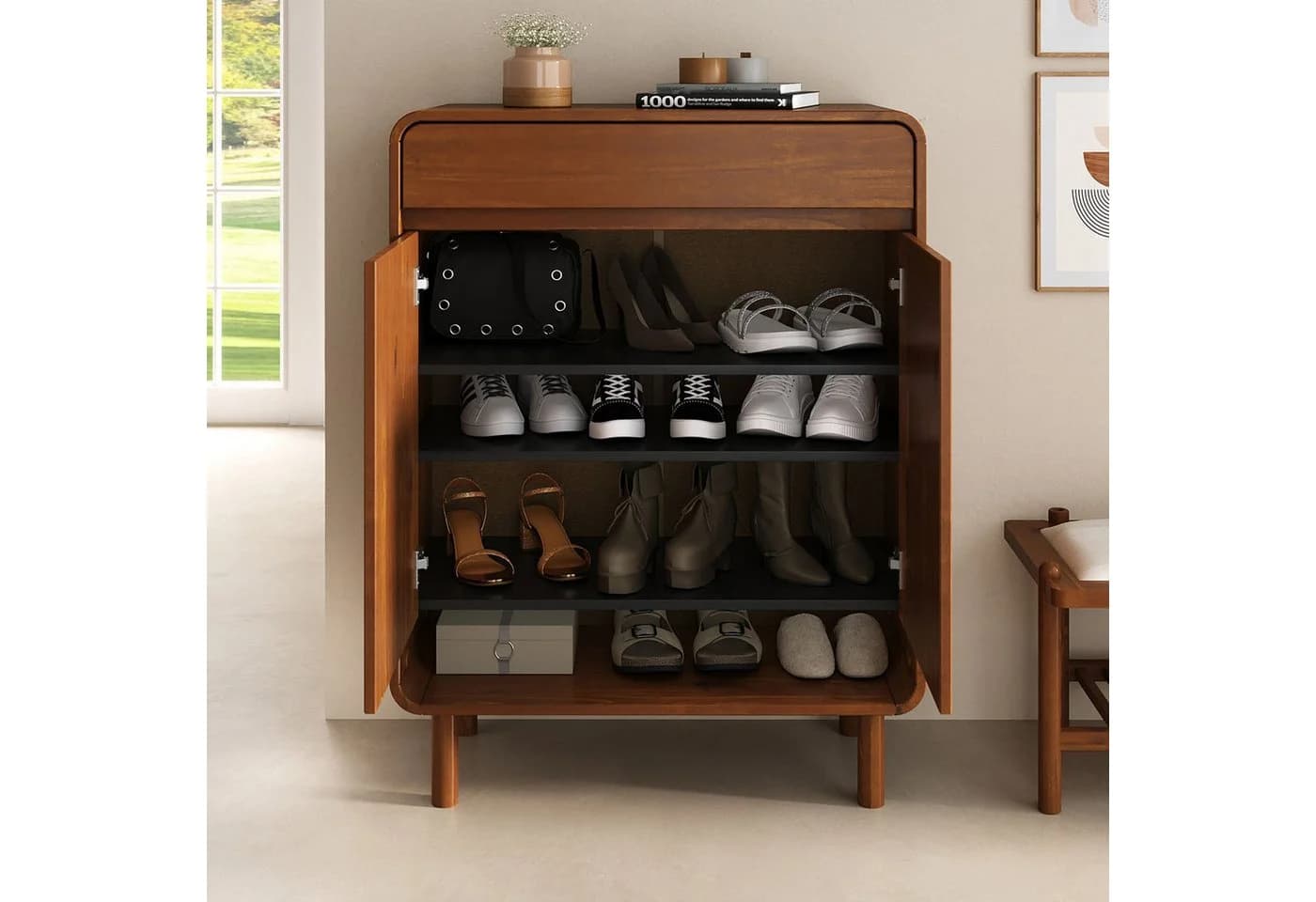 IDIMEX Schuhschrank JUAN Kastanie Kiefernholz - Bild 3