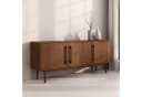 IDIMEX Sideboard TECCA, Anrichte mit 3 Türen, Massivholz im Mid-Century Design Kastanie Bild 1