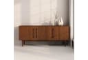 IDIMEX Sideboard TECCA, Anrichte mit 3 Türen, Massivholz im Mid-Century Design Kastanie Bild 2