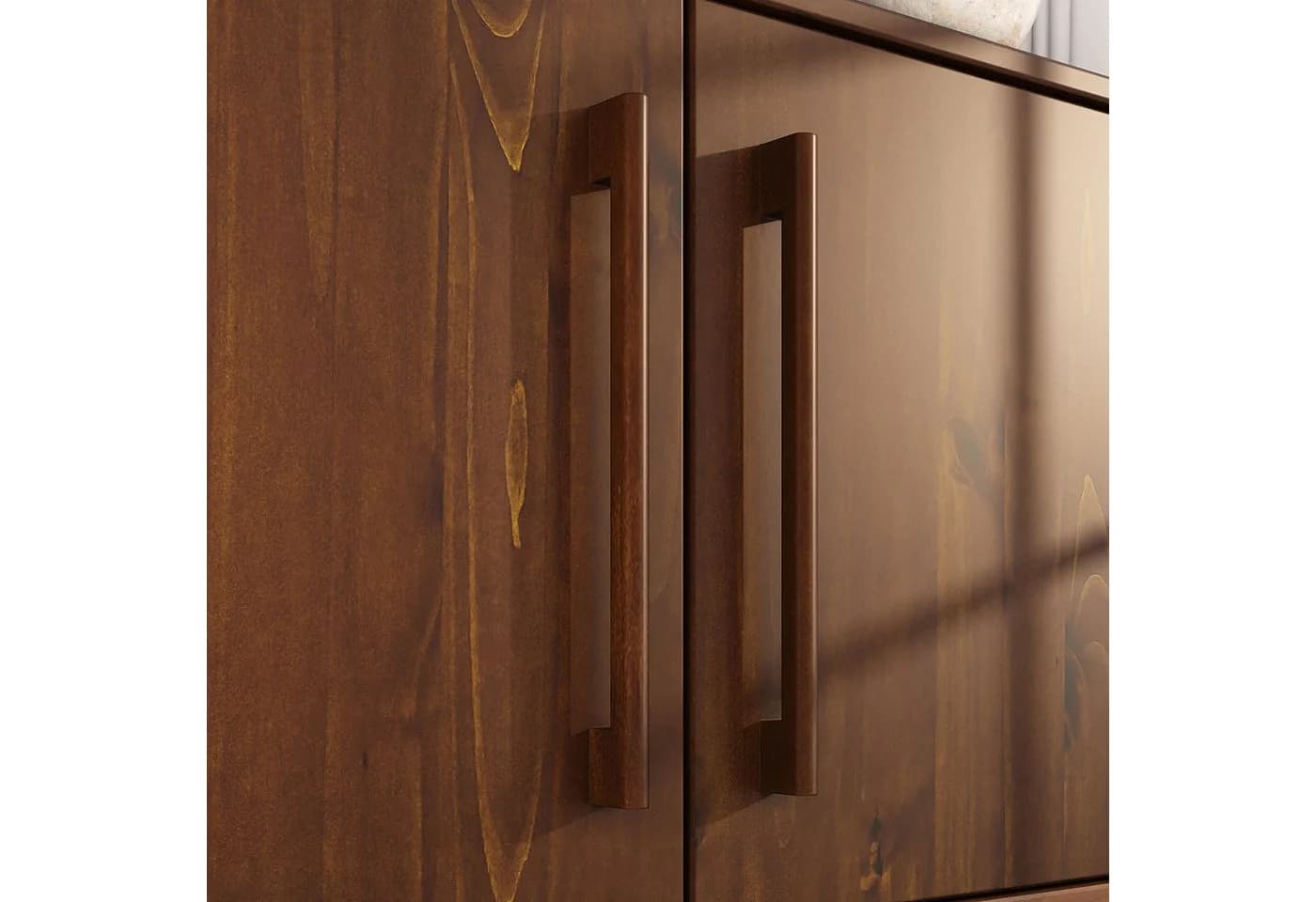 IDIMEX Sideboard TECCA, Anrichte mit 3 Türen, Massivholz im Mid-Century Design Kastanie - Bild 4