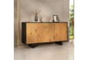IDIMEX Sideboard ARTO Schwarz/Eiche mit Push-to-Open Bild 1