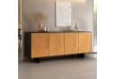 IDIMEX Sideboard ARTO 180 cm Schwarz/Eiche Kiefernholz Bild 1