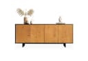 IDIMEX Sideboard ARTO 180 cm Schwarz/Eiche Kiefernholz Bild 5