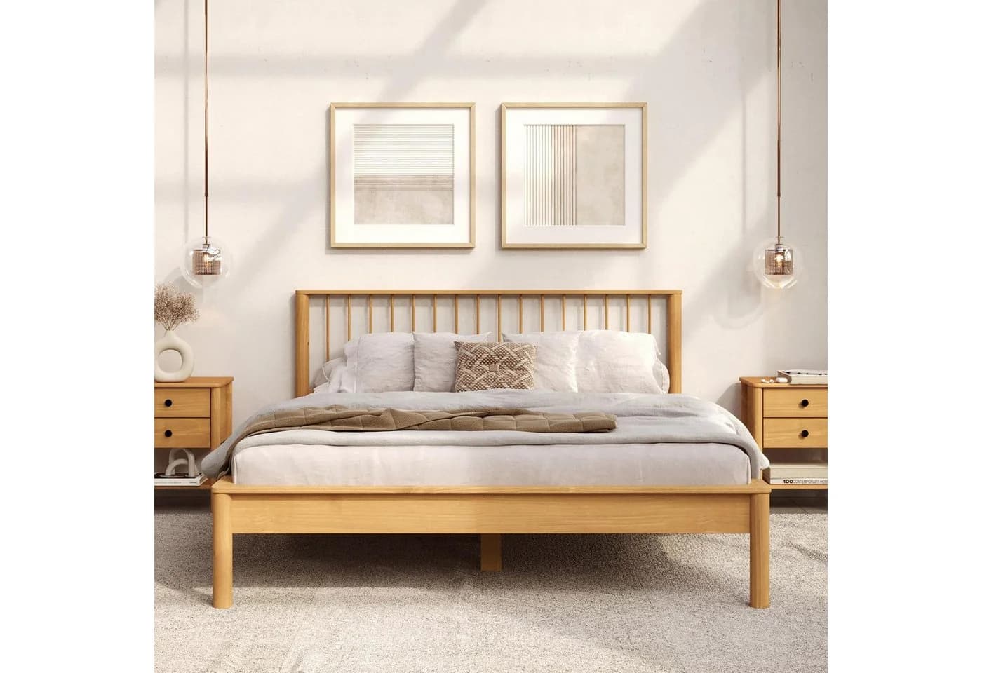 IDIMEX Massivholzbett APOANA Landhausstil Eiche Finish - Bild 2