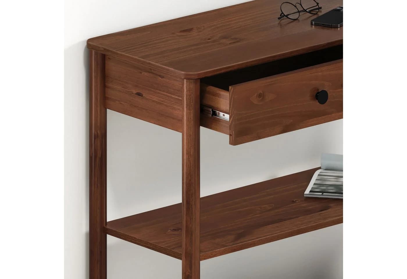 IDIMEX Konsolentisch APOANA Kastanie Massivholz 2 Schubladen - Bild 3